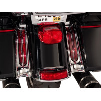 Luces para panel de relleno — Para Harley‑Davidson, carcasa cromada, lente roja