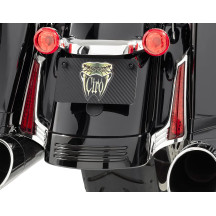 Luces para panel de relleno — cromado, lente roja, montaje trasero, par