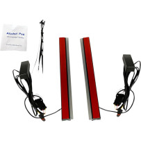 Dual Color Plasma Rods — 20.5 cm (8"), amber/red, rear mount