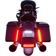 Dual Color Plasma Rods — 20.5 cm (8"), amber/red, rear mount