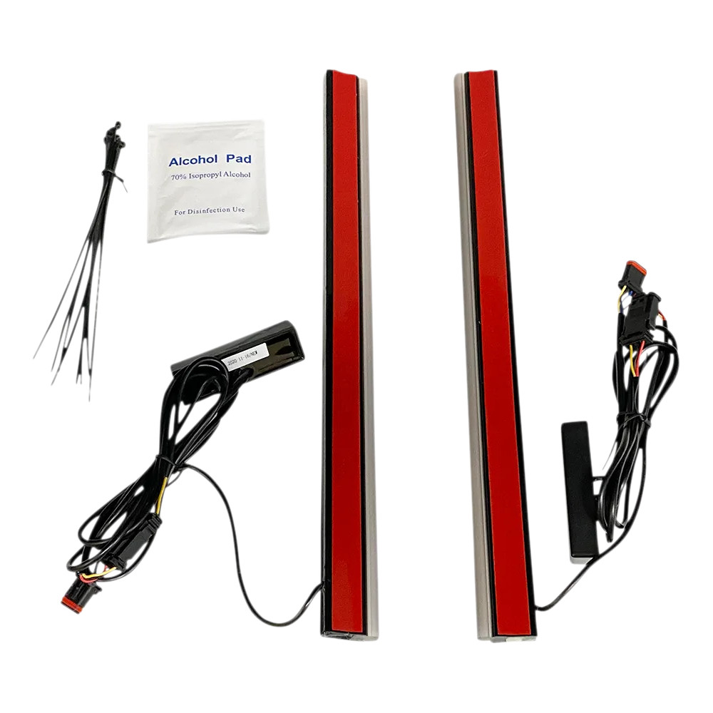 Dual Color Plasma Rods — 12" length, Amber/Red, Rear, Fits Harley-Davidson®