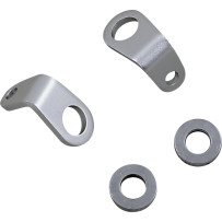 Micro Bullet Turn Signal Mounting Bracket — L-shaped mount, silver