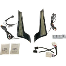 Paneles LED Fascia de Color Dual — par de 45 LED, lente ahumada, ajuste en guardabarros trasero