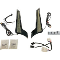 Paneles LED Fascia de Color Dual — par de 45 LED, lente ahumada, ajuste en guardabarros trasero