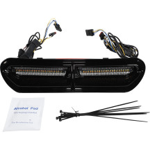 Genesis® 4 All-In-One Dynamic LED Batwing Fairing Vent Insert — Black gloss, Amber & White LEDs, fits Harley-Davidson®