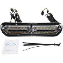 Genesis® 4 All-In-One Dynamic LED Batwing Fairing Vent Insert — Harley-Davidson®, Chrome, Amber/White