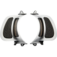 Genesis® 4 Dynamic LED Road Glide® Insertos de ventilación — para Harley‑Davidson®, carcasa cromada