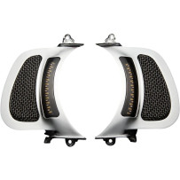 Genesis® 4 Dynamic LED Road Glide® Insertos de ventilación — para Harley‑Davidson®, carcasa cromada