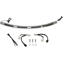 Embellecedor de parabrisas Batwing Genesis® 4 Dynamic LED — para Harley-Davidson®, lente ahumada, carcasa cromada, LEDs ámbar y 