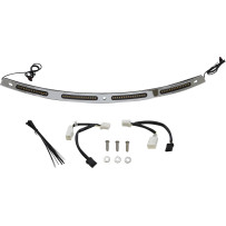 Embellecedor de parabrisas Batwing Genesis® 4 Dynamic LED — para Harley-Davidson®, lente ahumada, carcasa cromada, LEDs ámbar y 