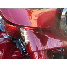ProBEAM® Dynamic Strips™ V2 intermitentes delanteros — Harley-Davidson®, cromado, lente ahumada, ámbar y blanco