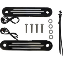 ProBEAM® Dynamic Strips™ V2 Señales de giro delanteras — LEDs ámbar y blancos, lente ahumada, par