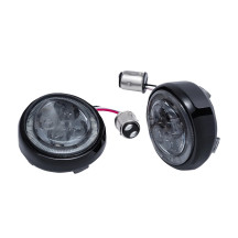 Insertos de luz intermitente trasera Fang® — Compatible con Harley-Davidson®, casquillo 1157, LED rojo