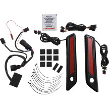 Cierre de alforja con luces de acento bicolor — LED, ámbar/rojo, compatible con Harley-Davidson®