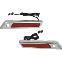 Saddlebag Latch Dual Color Accent Lights — Harley-Davidson® red, amber