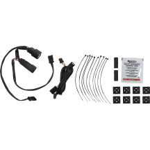 Cierre de alforja con luces de acento bicolor — Harley-Davidson®, ámbar y rojo