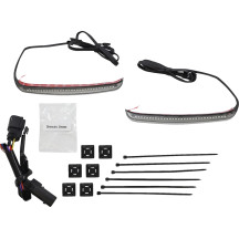 Bag Blades® Luces de Acento — Harley-Davidson®, perfil bajo, ámbar/rojo, par