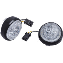 LED Fang® Front Signal Light Inserts with Bezel — Harley-Davidson®, amber