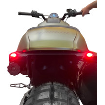 Elypse 3-1 Rear Light Bar — Fits Harley-Davidson®, Black housing, Red LED, Smoke lens