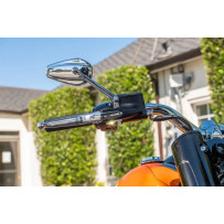 Elypse LED 2-1 Front Turn Signals — Harley-Davidson®, billet aluminum, black, amber/white