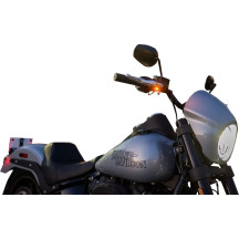 Elypse LED 2-1 intermitentes delanteros — Harley-Davidson®, aluminio mecanizado, negro, ámbar/blanco