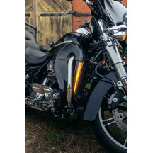 Fang® Luces de carenado inferior — Par, cromado, ámbar y blanco