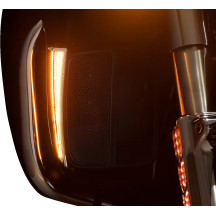 Fang® Luces de carenado inferior — Par, cromado, ámbar y blanco