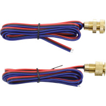 Lightning Bolts Laser Bright LED — Brass housing, rear bolt-on, pair