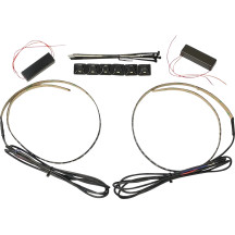 Dual Intensity Side Firing Auxiliary LED Strips — 25" length, 12 V–14.6 V, Red, Pair