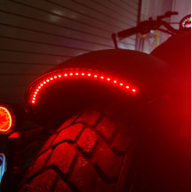 Dual Intensity Side Firing Auxiliary LED Strips — 25" length, 12 V–14.6 V, Red, Pair