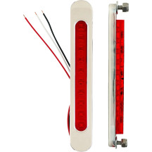 Luces LED para alforjas — 18,5 cm largo, 27 mm ancho, lente roja
