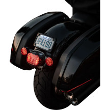 LED Saddlebag Lights — Harley-Davidson® black, smoke lens, pair