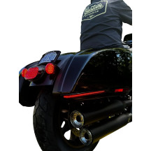 LED Saddlebag Lights — Harley-Davidson® black, smoke lens, pair