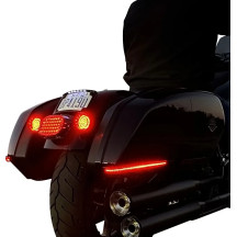 LED Saddlebag Lights — Harley-Davidson® black, smoke lens, pair