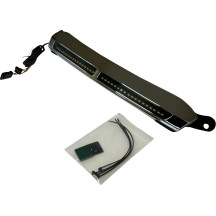 Moldura de parabrisas — Harley-Davidson®, cromo, LED blanco, lente ahumada