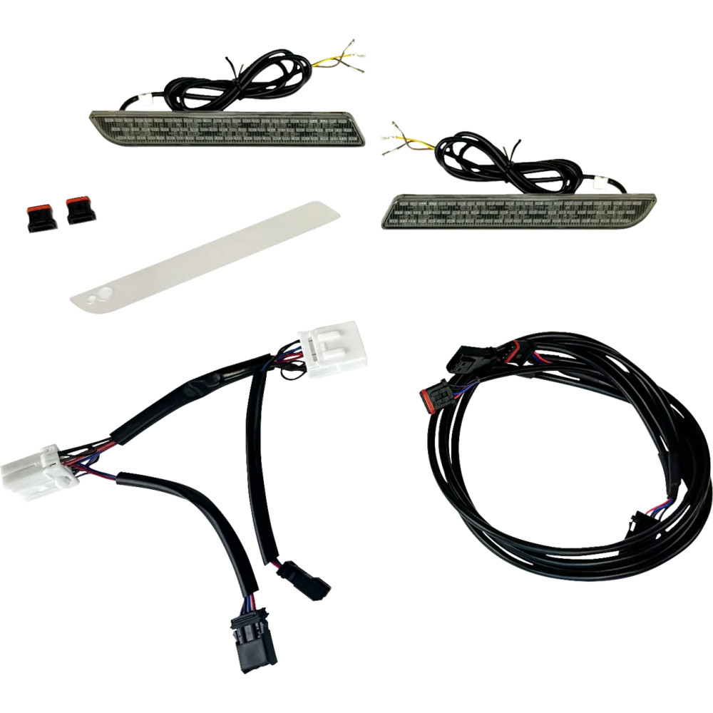 Reemplazo de reflector LED — 75 LED, rojo, lente ahumada, para Harley-Davidson