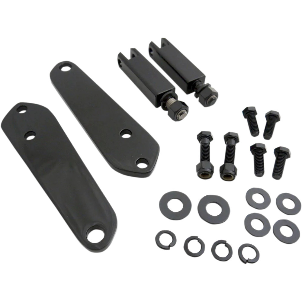 Front Mount Highway Bar Kit — 86 mm (3-3/8"), Driver, Black