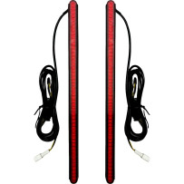 Genesis 8.5” Auxiliary LED Plasma Rods™ Light Bars — 8.5" length, red lens, pair