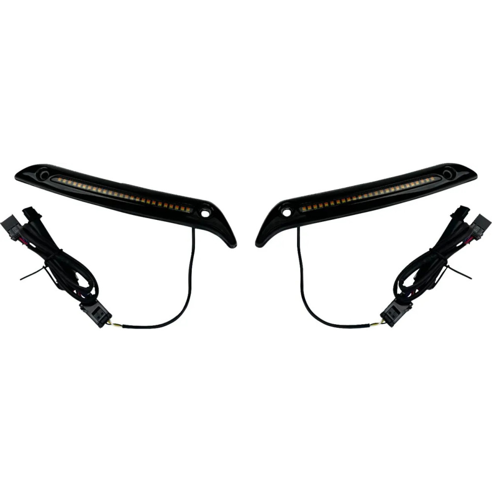 Embellecedor LED para parabrisas — negro brillo, Harley-Davidson®