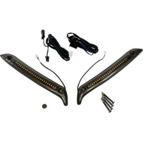 LED Windshield Trim — For Harley-Davidson®, Dark Bronze