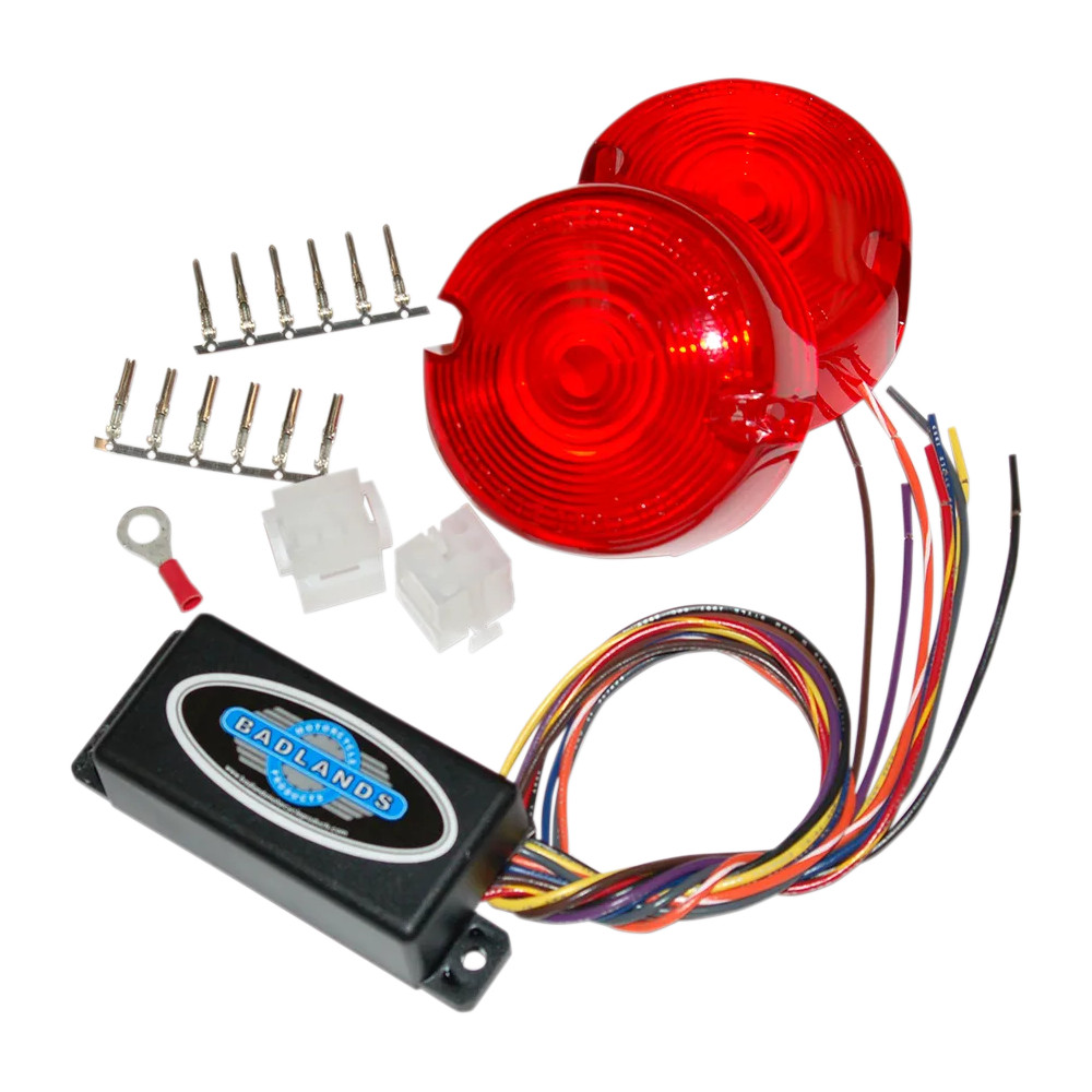 Plug-In Illuminator with Red Lenses — Red lenses, 12V, Harley-Davidson® fit
