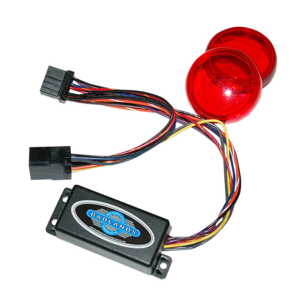Iluminador enchufable con lentes rojas — 12V, conector de 8 pines, compatible con Harley-Davidson®