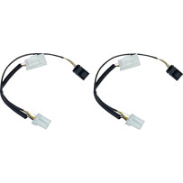 Run/Turn Signal Front Accessory Adapters — Harley-Davidson, Black, Pair