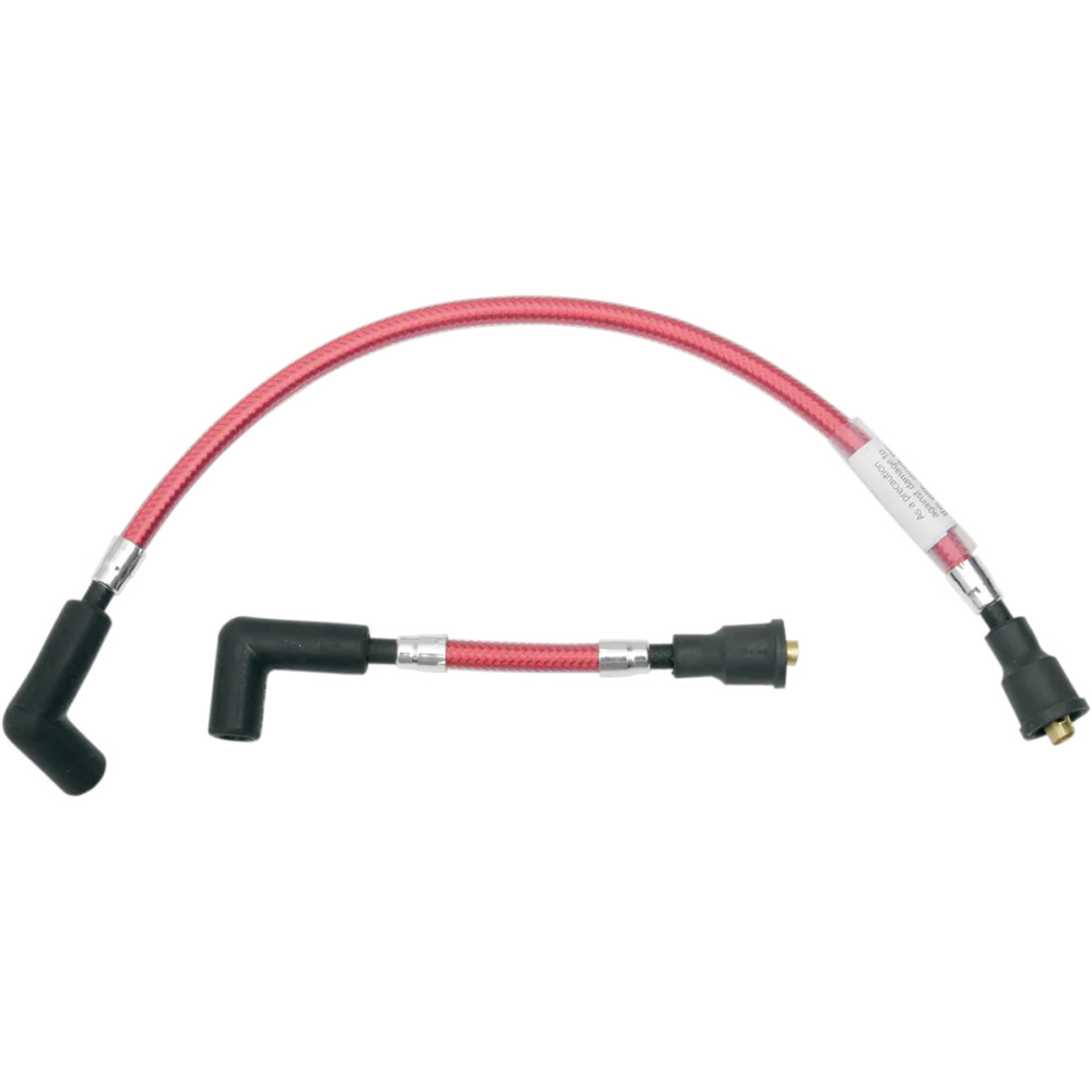 Braided Spark Plug Wire — 8 mm, 165 mm, Red