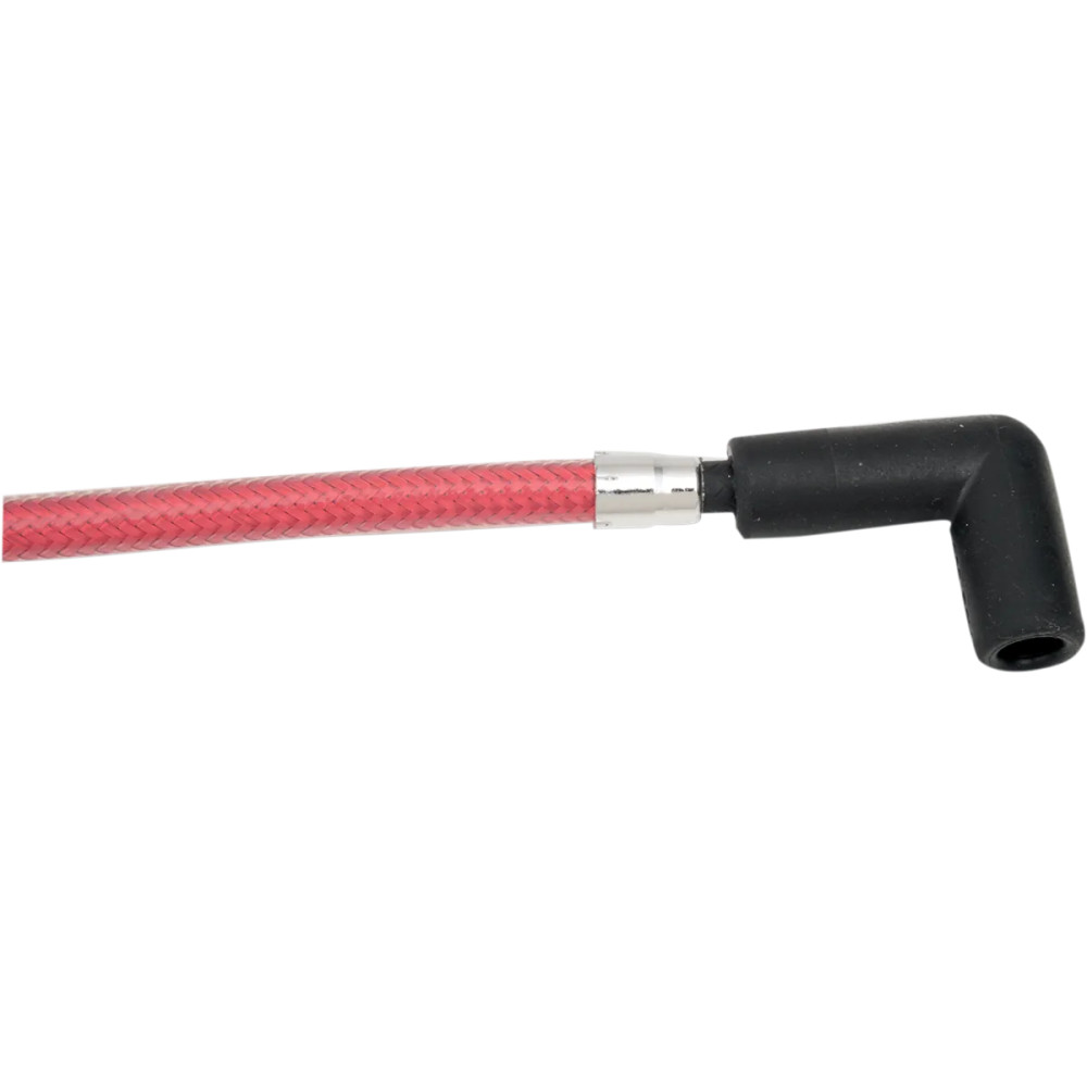 Braided Spark Plug Wire — 8 mm, 43 cm & 87 cm, Red
