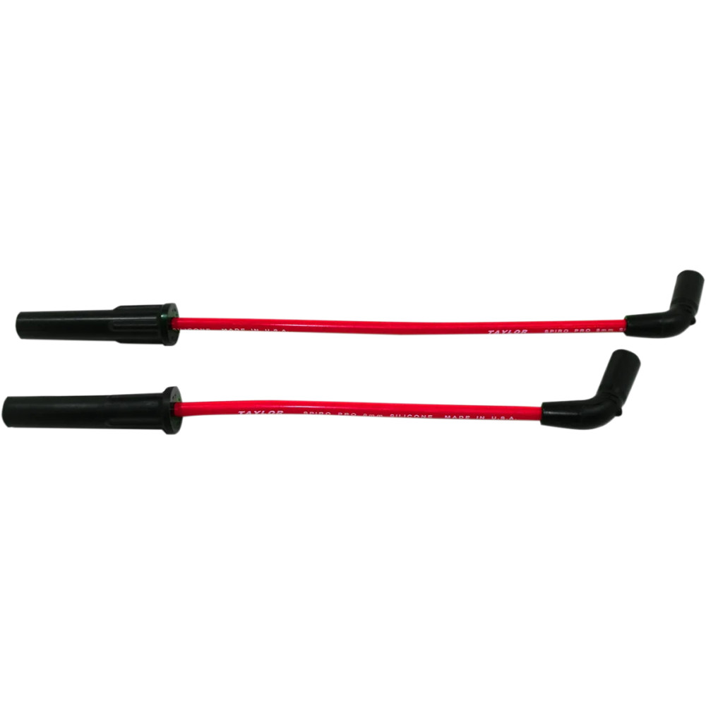Custom-Fit Spark Plug Wire Kit — 8 mm, 33 cm (13"), 40.5 cm (16"), 120° connector, Red