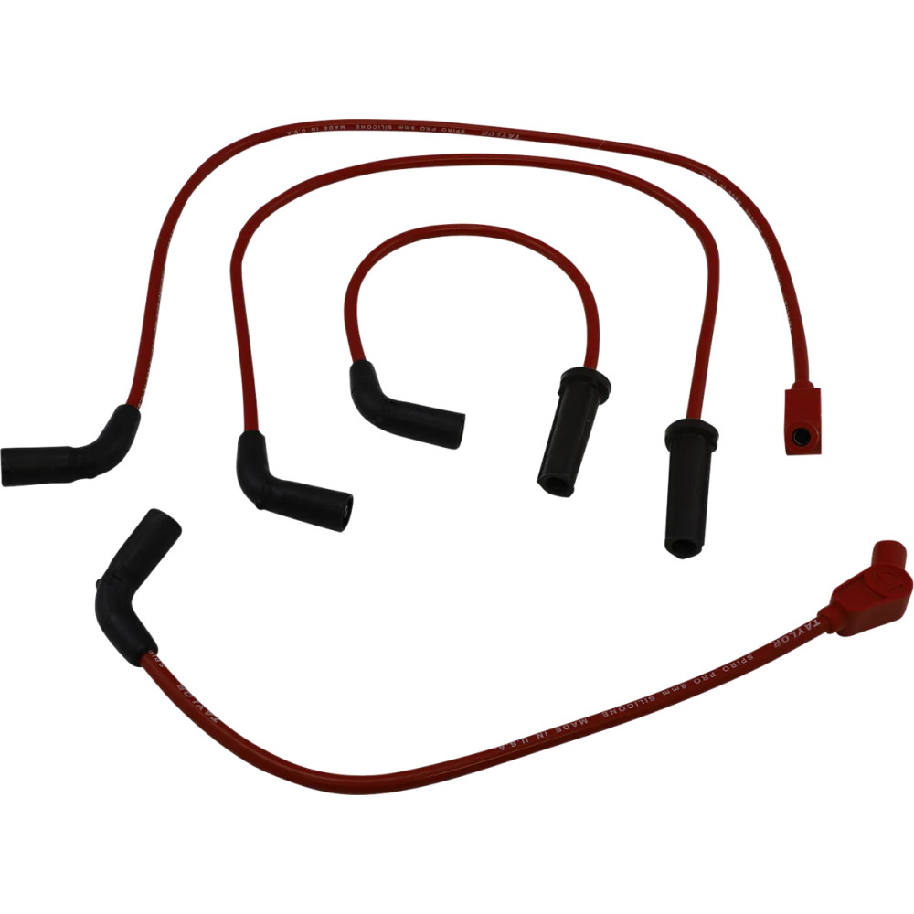 Custom-Fit Spark Plug Wire Kit — 8 mm, 44 cm, 45.5 cm, 77.5 cm, 86.5 cm, Red