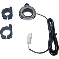 Interruptor auxiliar montado en el manillar encendido/apagado — Universal, pulsador, cromado