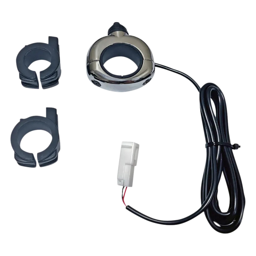 Interruptor auxiliar montado en el manillar encendido/apagado — Universal, pulsador, cromado