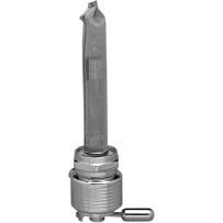 Power-Flo Fuel Valve — 22 mm outlet, 7.9 mm (5/16") hose barb, Chrome